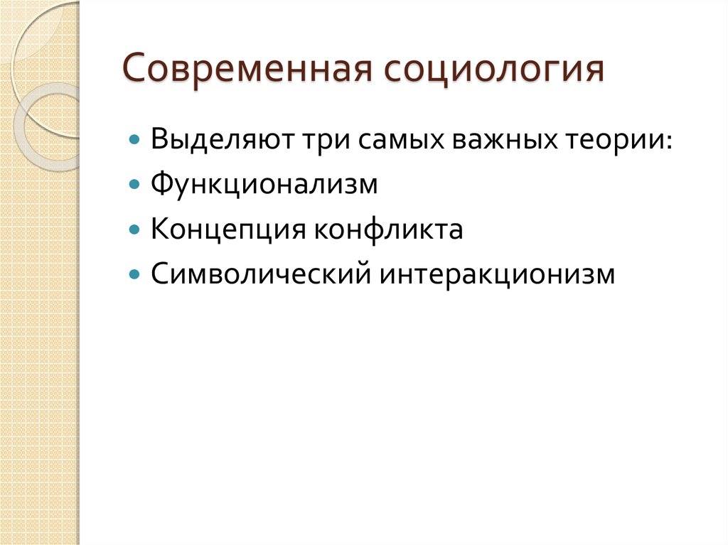 Специальные социологические теории презентация