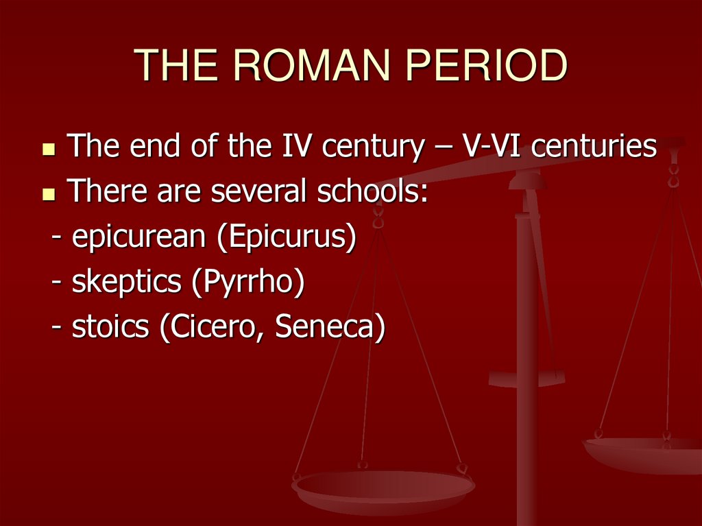 THE ROMAN PERIOD