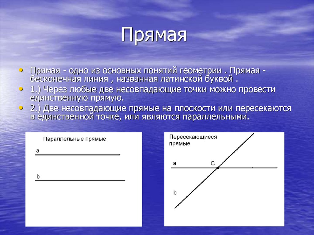 Через заданную точку можно провести единственную прямую. Прямая это в геометрии. Прямая линия бесконечна. Понятие прямая в геометрии. Бесконечная прямая.