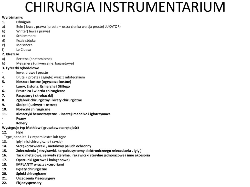 CHIRURGIA INSTRUMENTARIUM