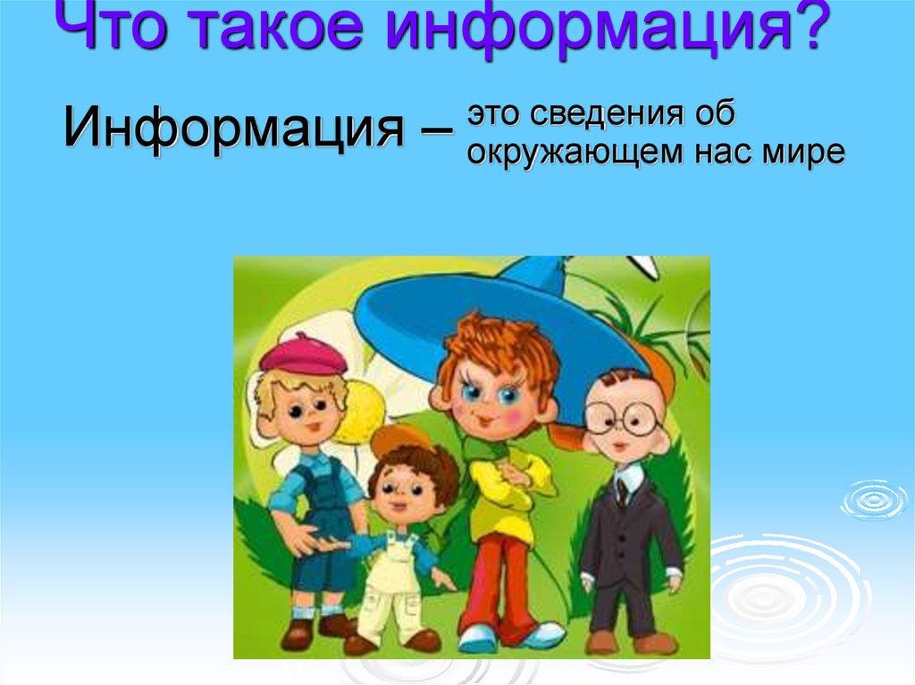 Презентация на тему что такое информация 7 класс