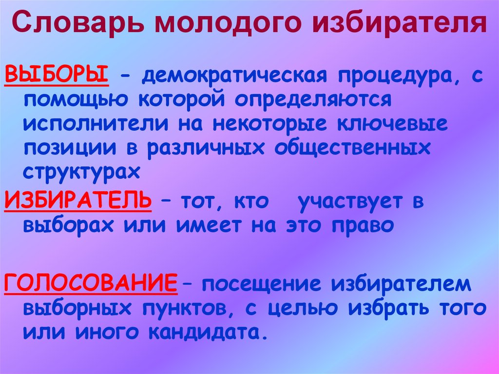 День молодого избирателя презентация в библиотеке