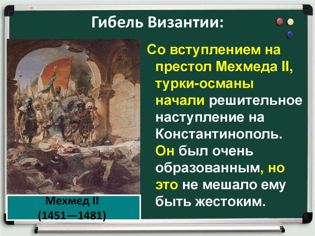 Завоевание турками османами балканского полуострова презентация 6 класс