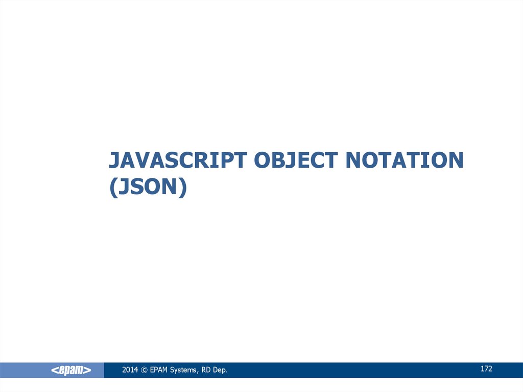 JavaScript Object Notation (JSON)