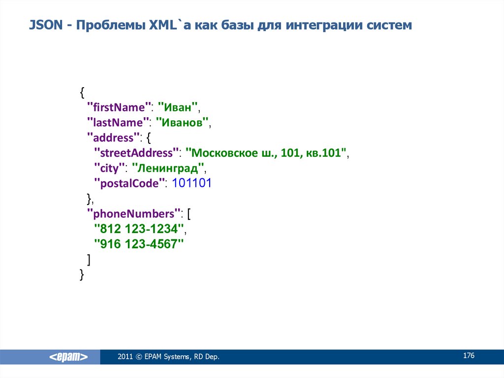 JSON - Проблемы XML`а как базы для интеграции систем