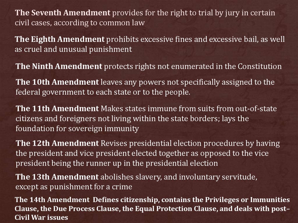 the fifth and sixth amendments