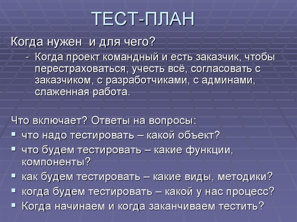 Виды тестов презентация