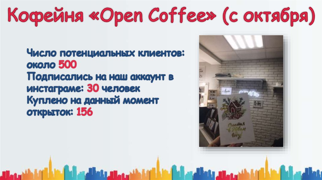 Кофейня «Open Coffee» (с октября)