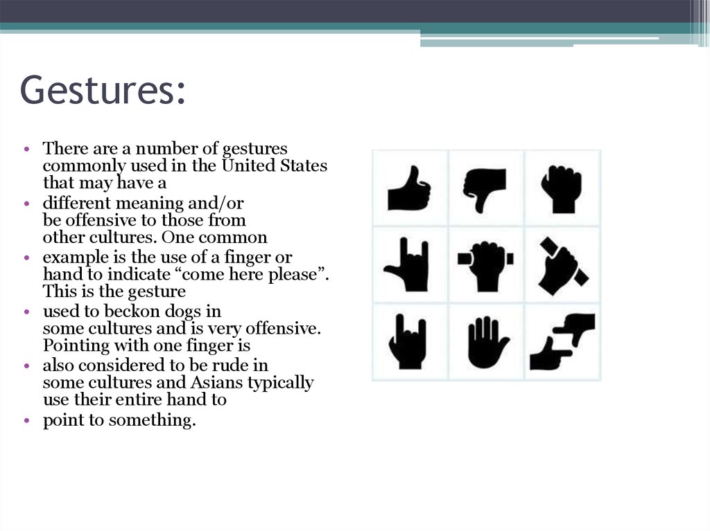Gestures: