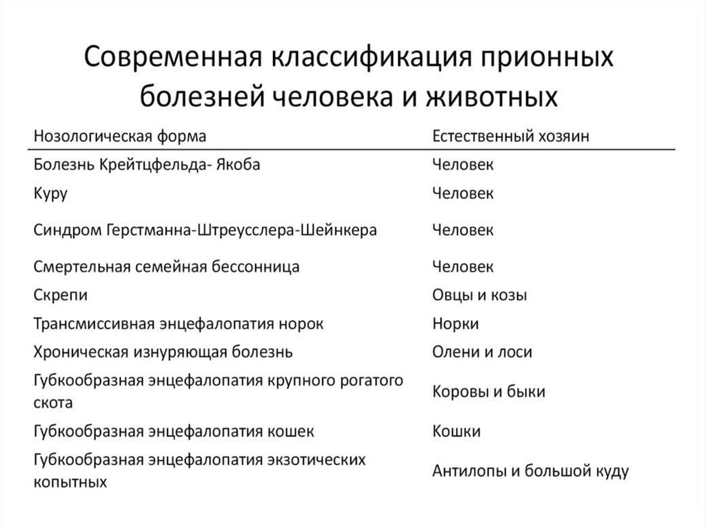 Медленные вирусные инфекции. Прионные болезни. Прионные болезни человека. Инфекционные прионные заболевания. Формы прионных заболеваний.