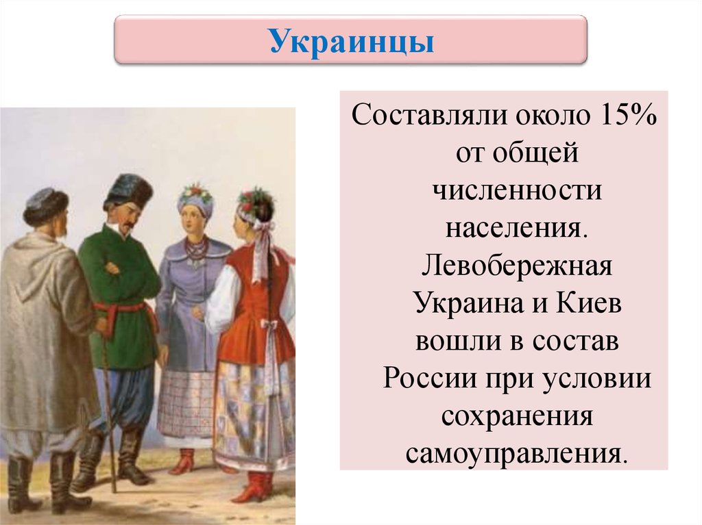 Особенности жизненного уклада украинцев в 17 веке