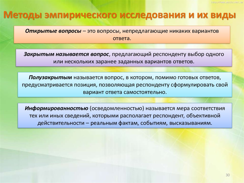 Эмпирические методы исследования презентация