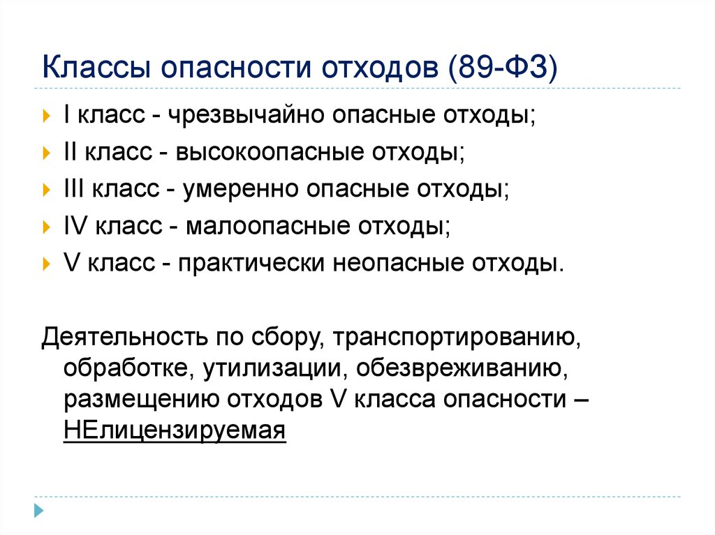 Отходы 2 класса опасности. Классы опасности отходов. 1 Класс чрезвычайно опасные отходы. Классы опасности отходов ФЗ 89. Классы опасности схема.