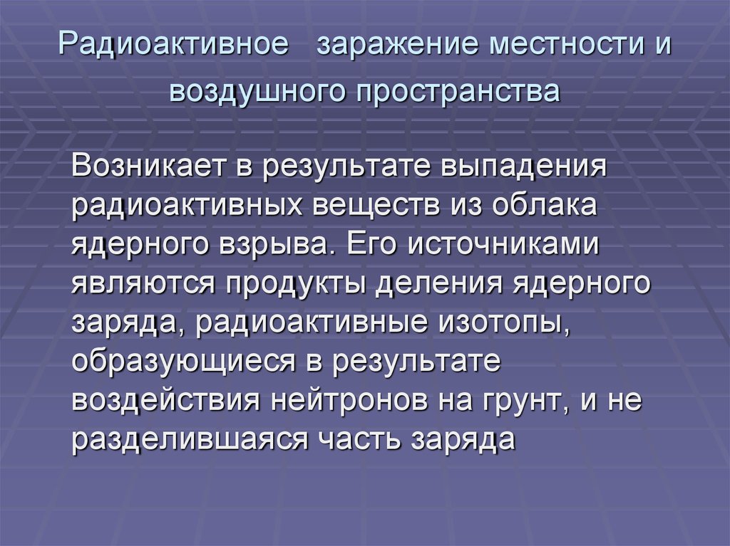 Радиоактивное заражение местности