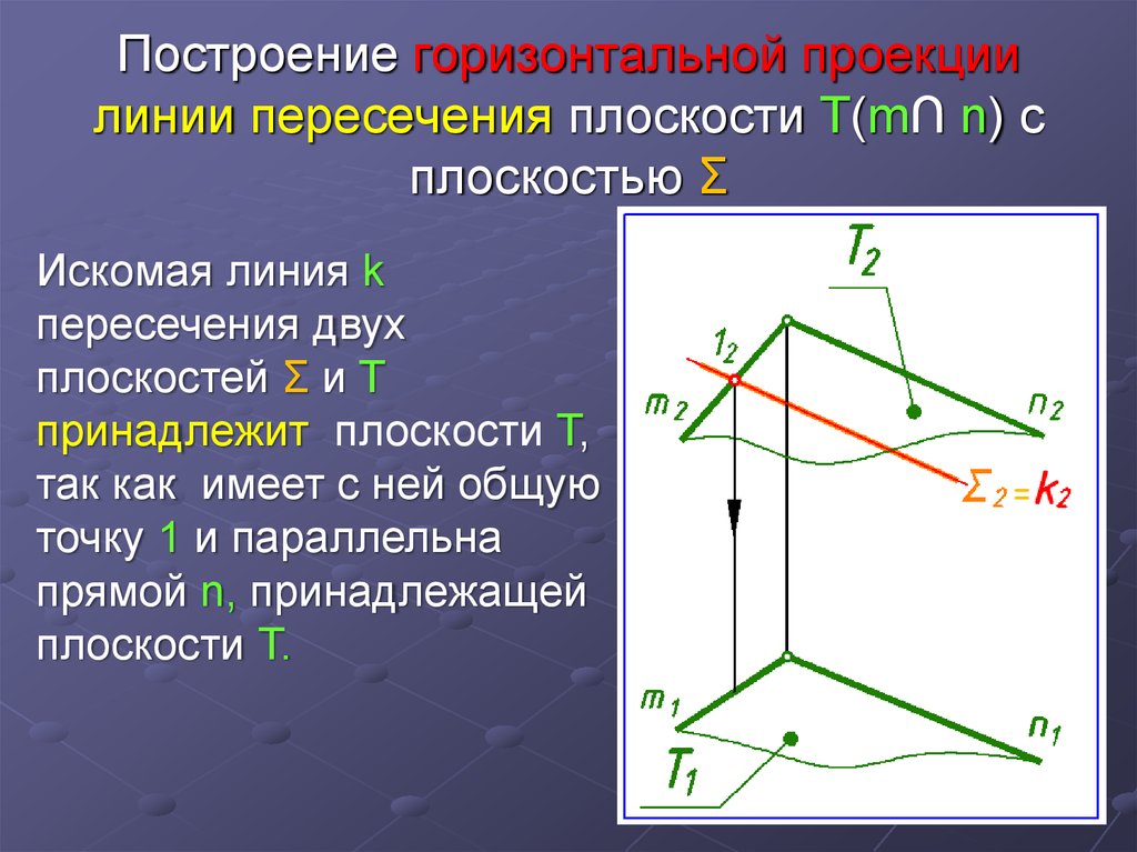 Построить проекцию линии. Горизонтальная проекция. Построение горизонтальной проекции. Горизонтальная плоскость проекции. Горизонтально-проецирующей прямой.