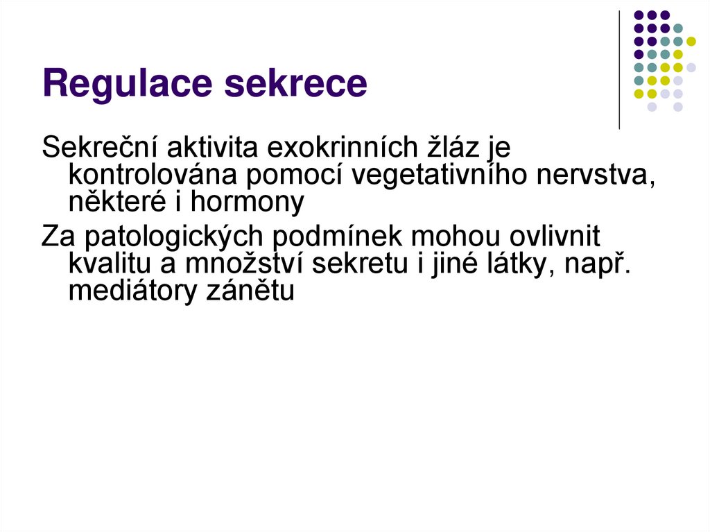 Regulace sekrece