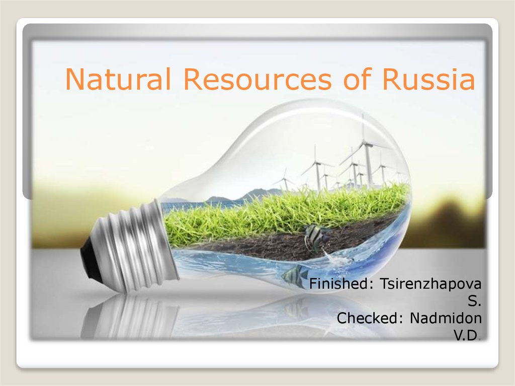 Natural Resources of Russia