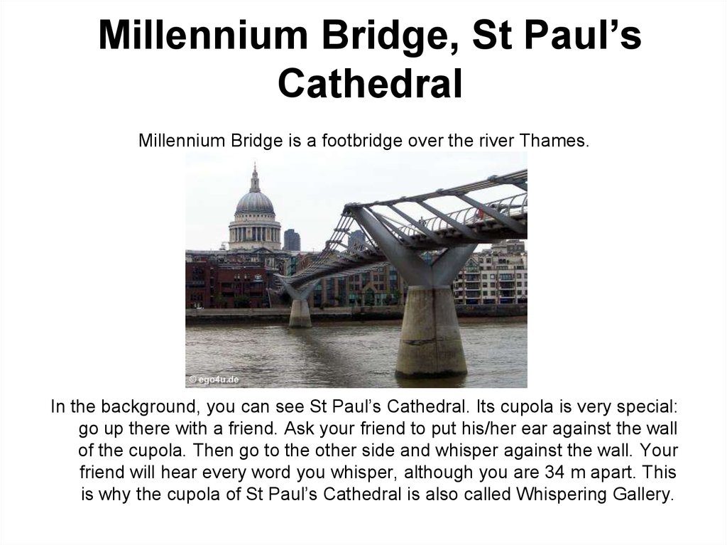 Millennium Bridge, St Paul’s Cathedral