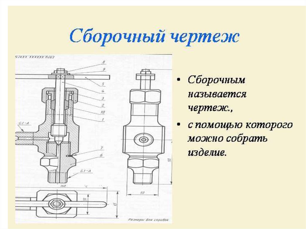 Сборочными чертежами называют