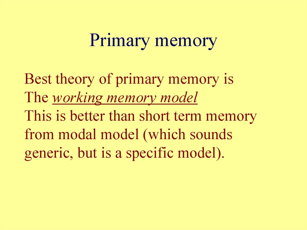 Primary memory