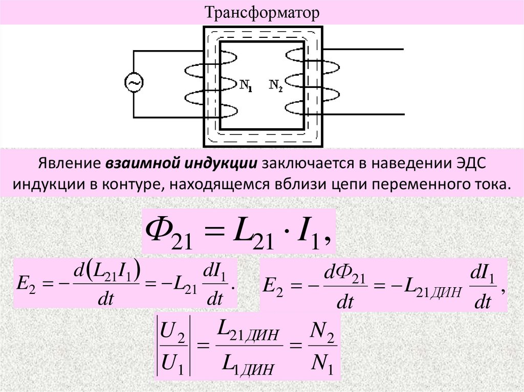 Эдс в трансформаторе. Явление взаимоиндукции формула. Взаимная Индуктивность явление взаимоиндукции. Взаимная Индуктивность трансформатора. Взаимная индукция трансформатора формула.
