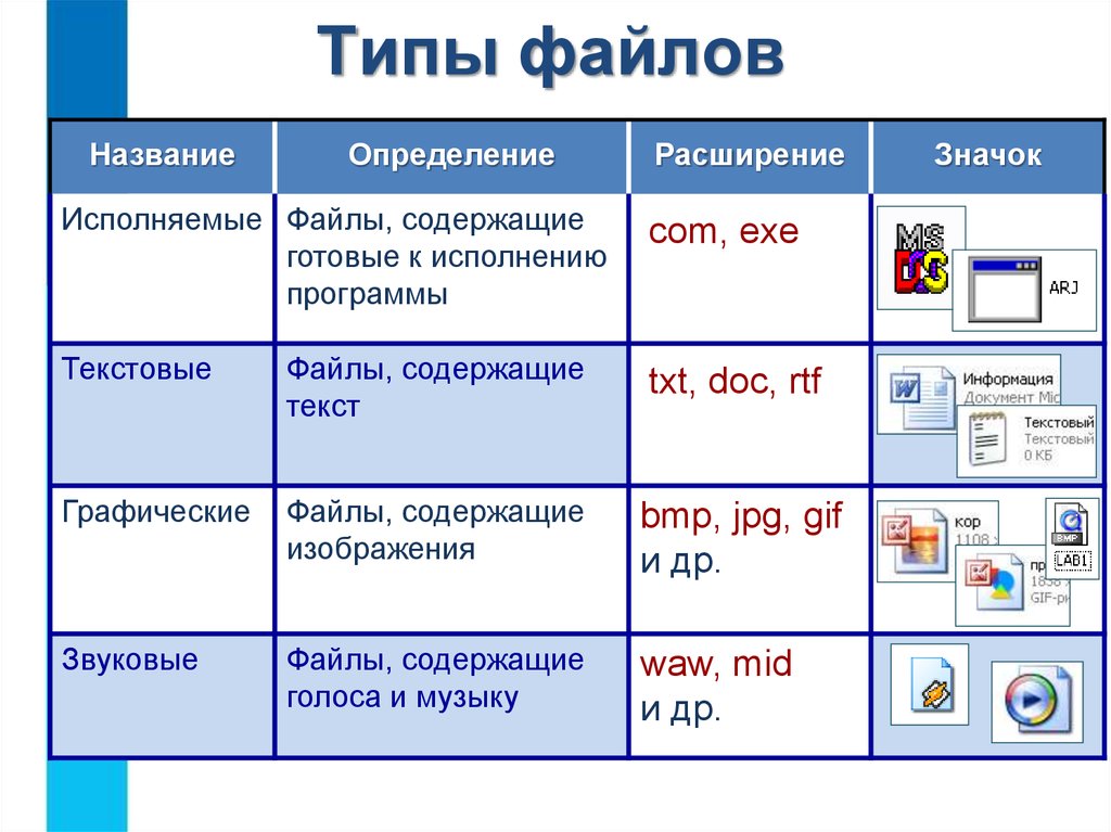 Формат для информационного ролика какой предпочтительнее. Типы файлов. Программы и типы файлов. Перечислите типы файлов. Что определяет Тип файла.