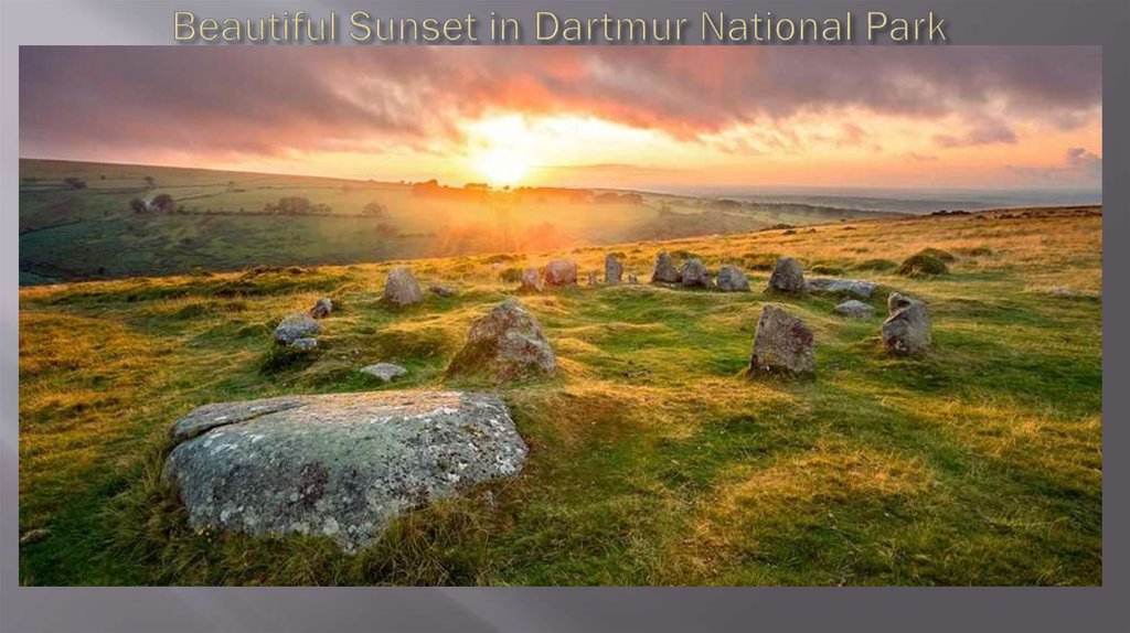 Beautiful Sunset in Dartmur National Park