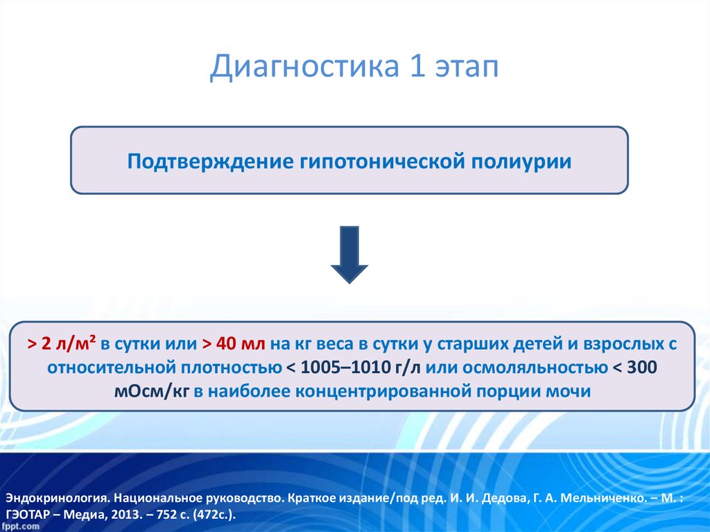 Несахарный диабет презентация эндокринология