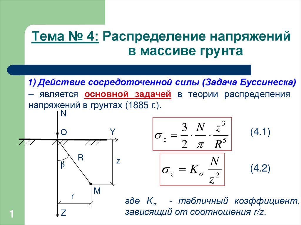 Распределение напряжения