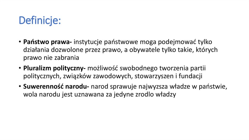 Definicje: