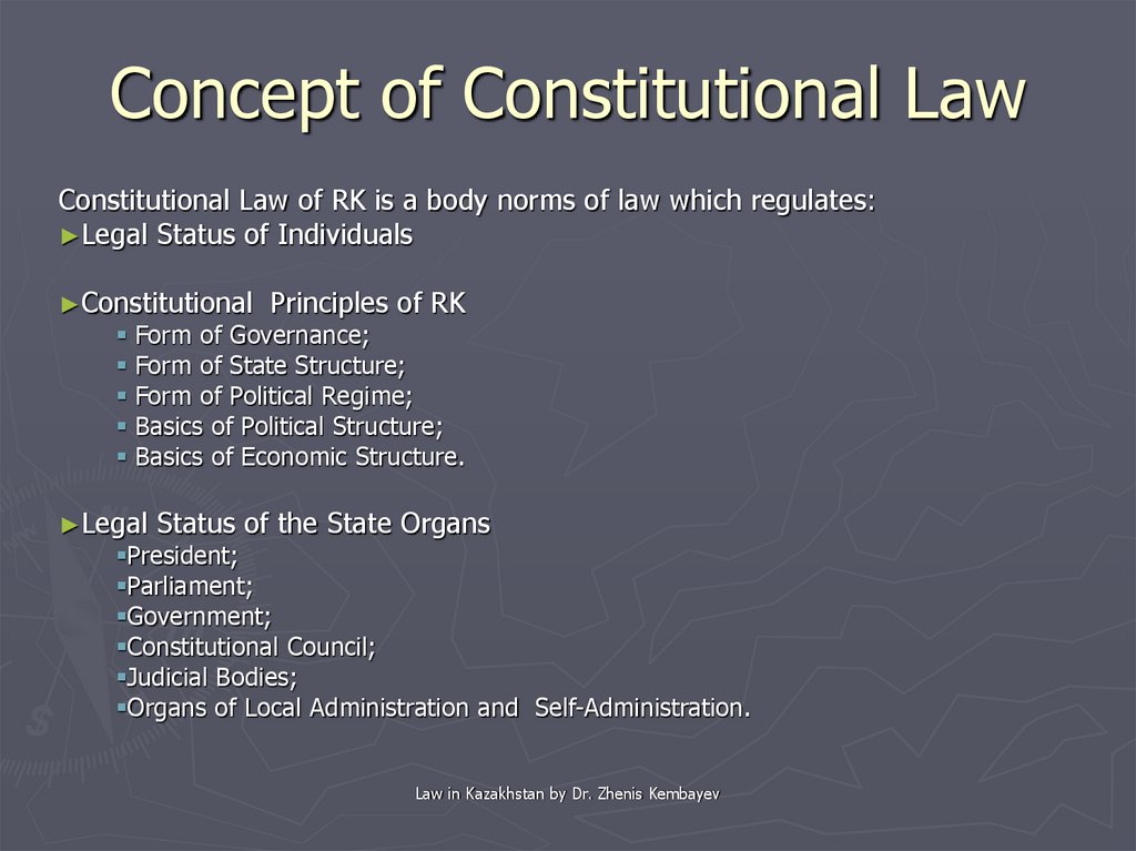 Concept of Constitutional Law презентация онлайн