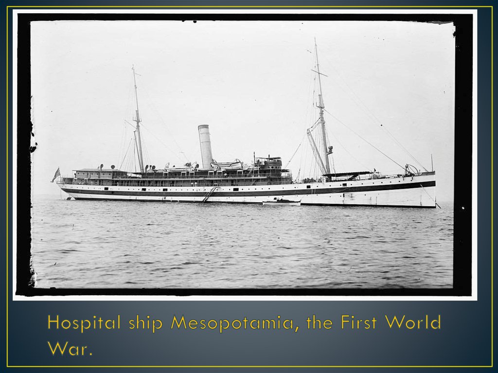 Hospital ship Mesopotamia, the First World War.