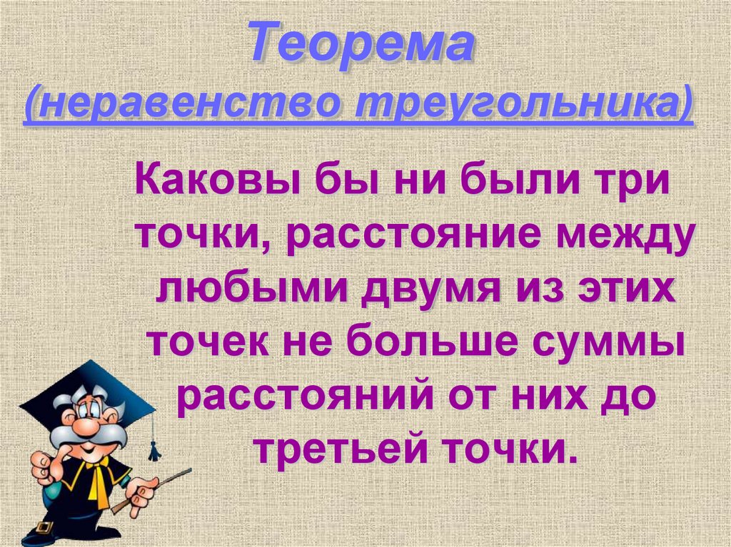 Теоремы неравенств