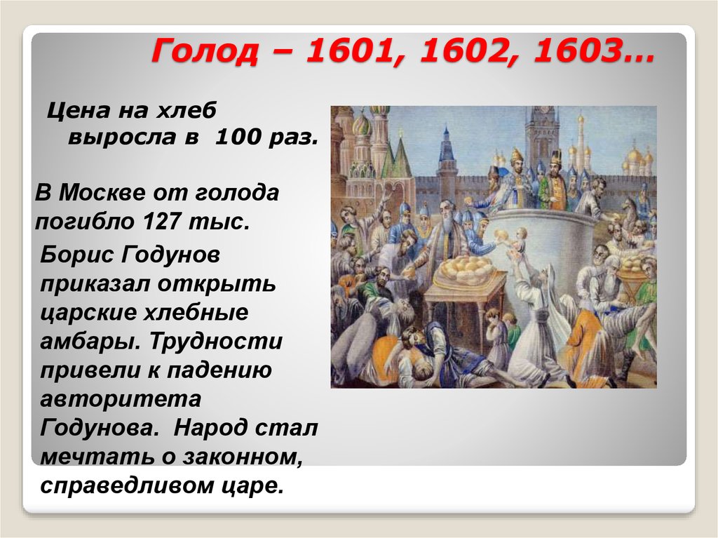Голод 1601 года. Великий голод 1601-1603 в России. Великий голод (1601-1603). Итоги неурожая 1601-1603.