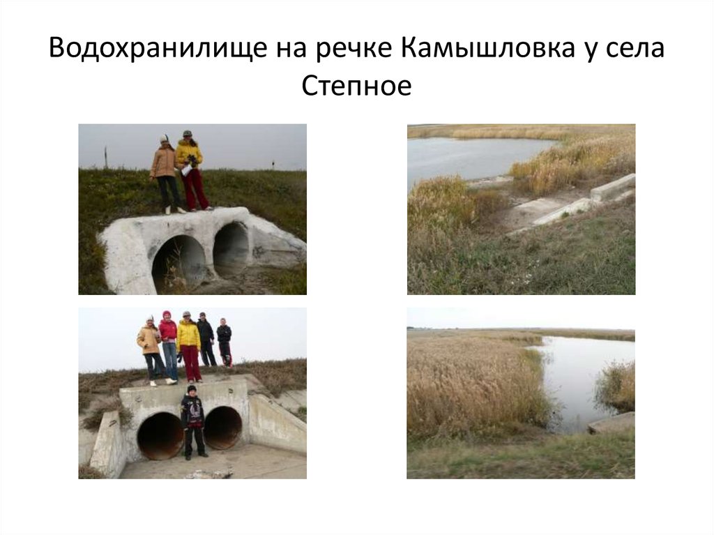 Водохранилище на речке Камышловка у села Степное