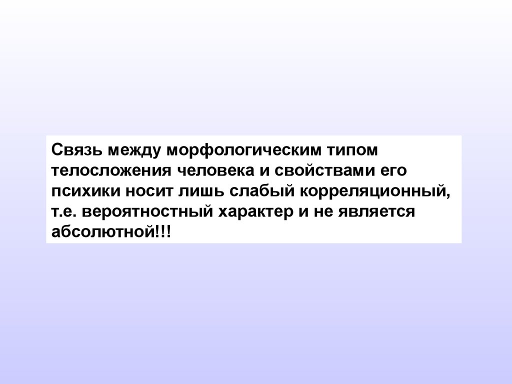 Чем являются между. Конституциональная антропология презентация.