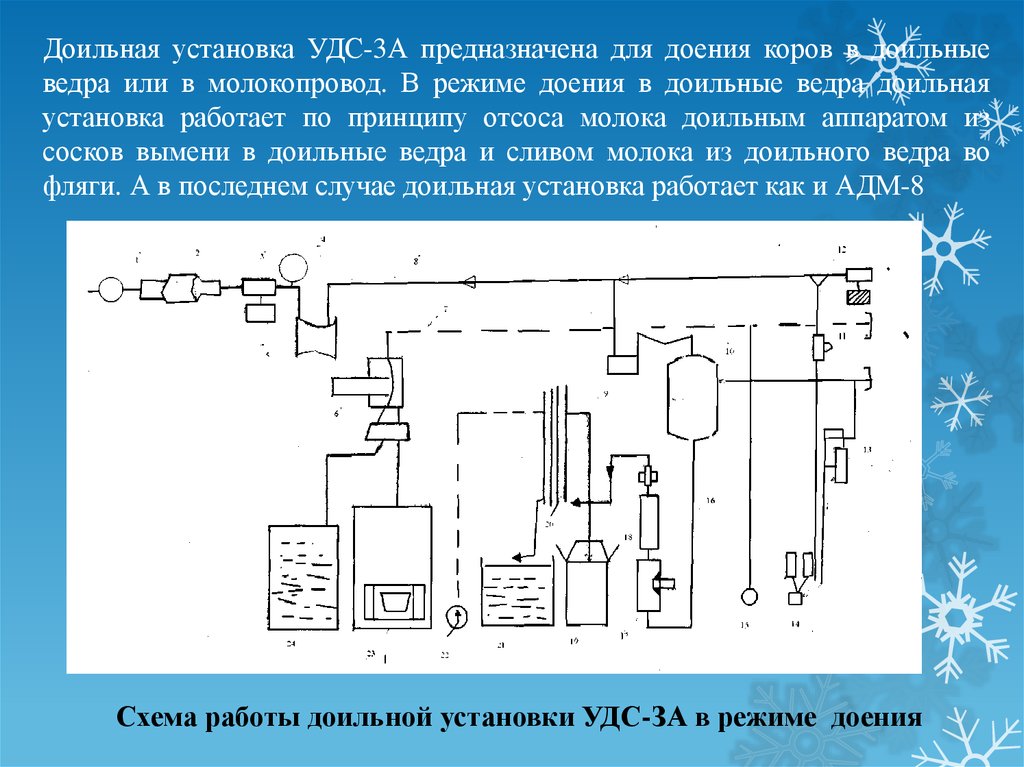 Доильная установка удс 3б схема