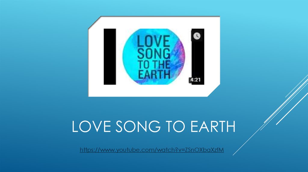 Love song to earth
