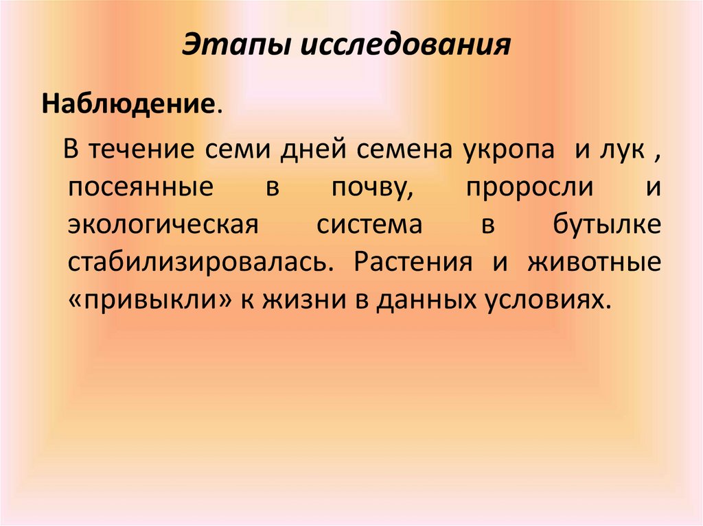 Фазы исследования