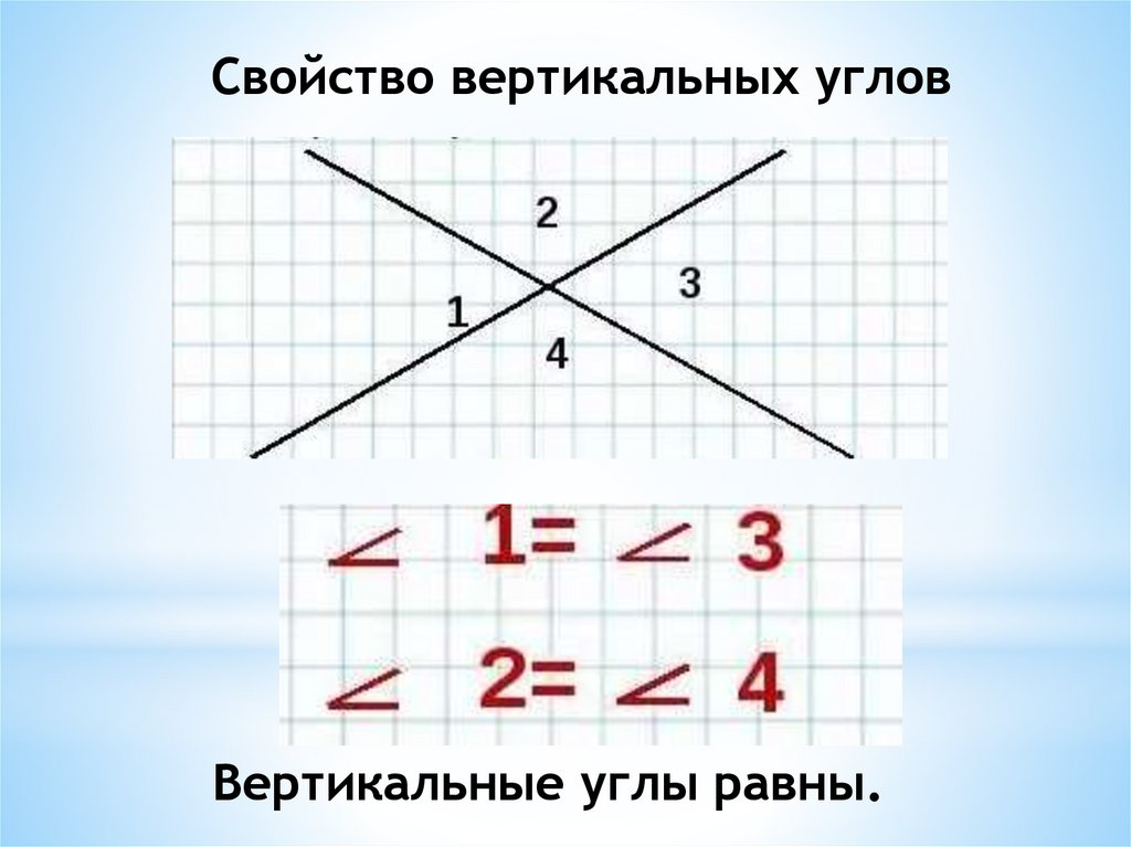 Свойства вертикальных углов. Свойства вертикальных углов углов. Равенство вертикальных углов. Вертикальные углы свойства вертикальных углов.