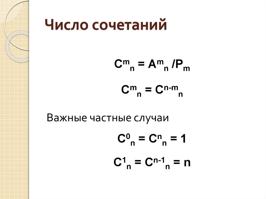 Количество сочетаний