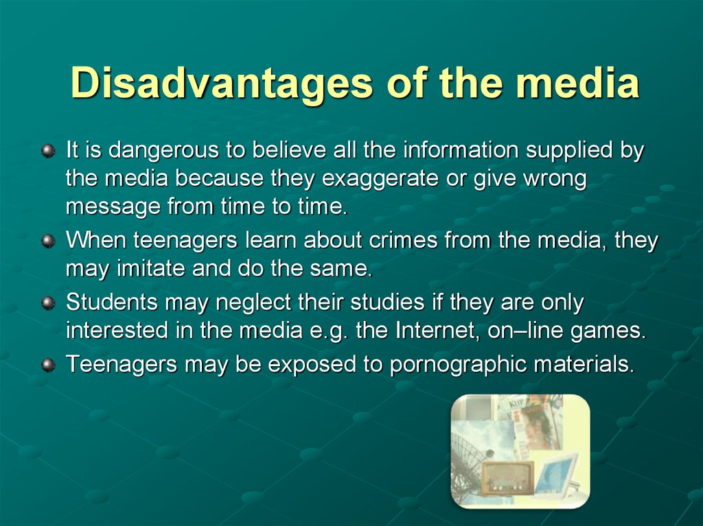 mass media disadvantages essay