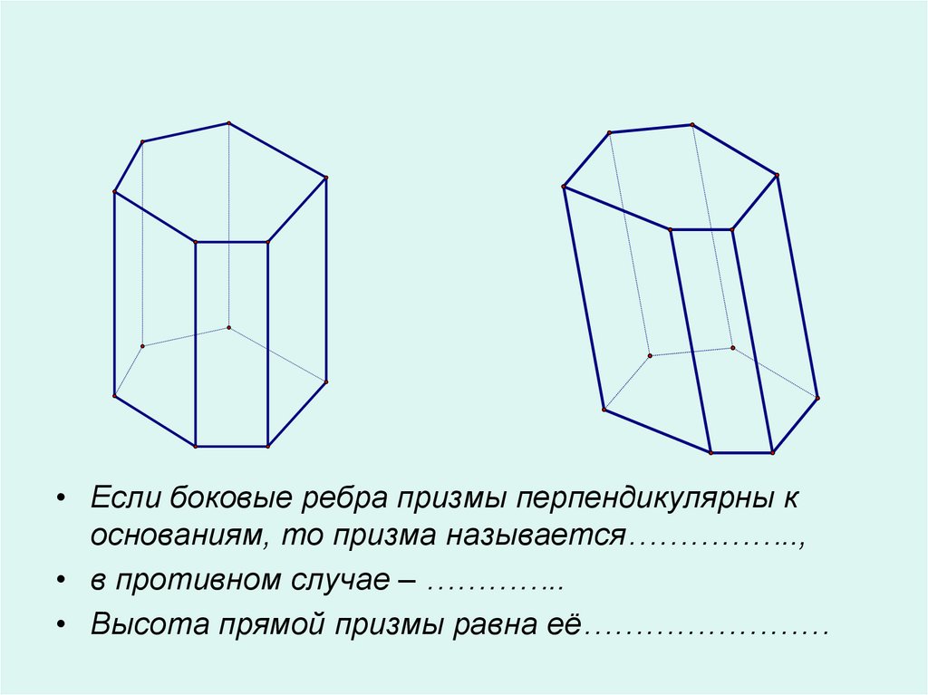 У призмы боковые ребра какие