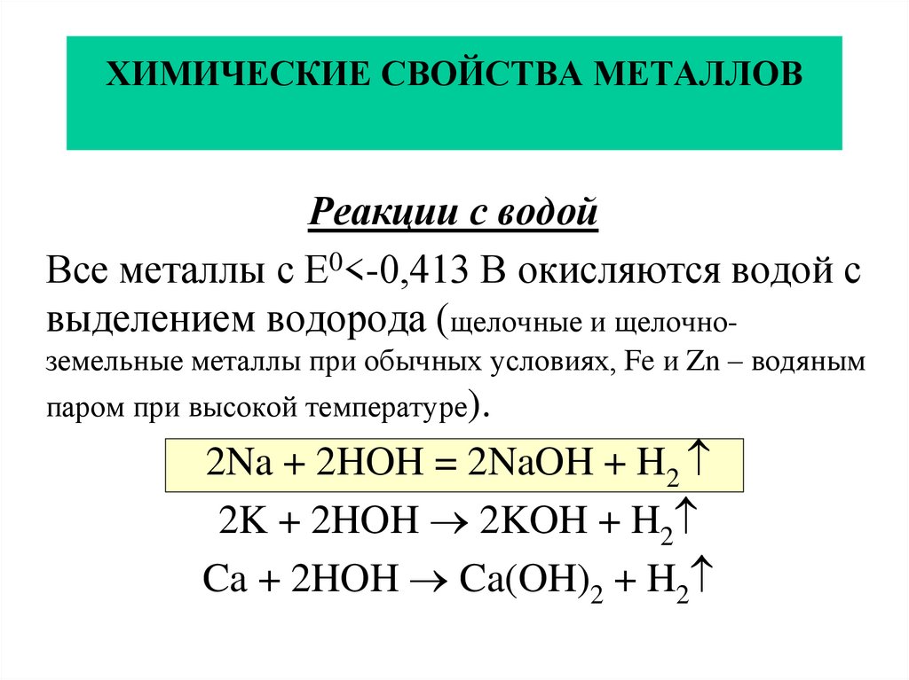 В реакциях с металлами выделяется водород. Реакции металлов. Реакции с металлами примеры. Химические свойства металлов реакции. Металл металл реакция.