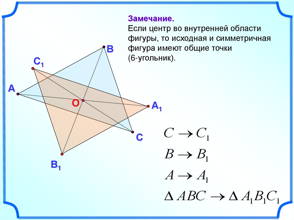 Точка внутри четырехугольника. Центральная симметрия точка внутри фигуры. Симметрия фигуры относительно точки. Симметрия относительно точки внутри фигуры. Центральная симметрия треугольника.