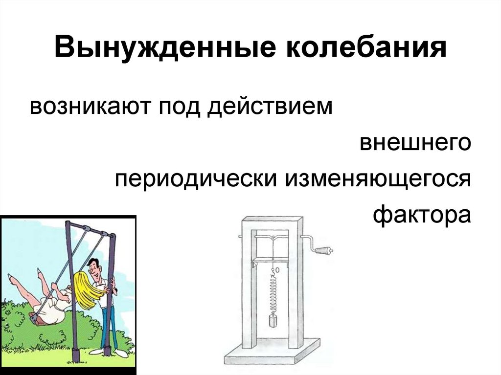 Вынужденные колебания это. Вынужденные механические колебания примеры. Вынужденные колебания возникают под действием. Вынужденные колебания примеры физика. Рисунок вынужденных колебаний.