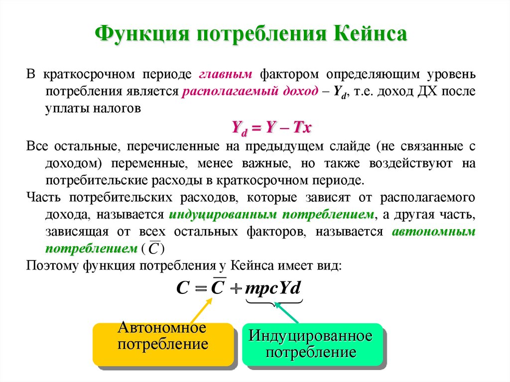 Функция потребления задачи