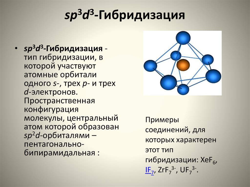 Тип гибридизации sp3. Тип гибридизации sp3d. Пространственная конфигурация sp3-гибридизации:. SP sp2 sp3 гибридизация. Пространственная конфигурация SP-гибридизации:.