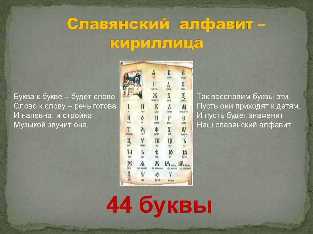 Речей готово. 44 Буквы Славянского алфавита. Славянская Азбука кириллица. Славянская Азбука 44 буквы. Славянские буквы алфавит кириллица.