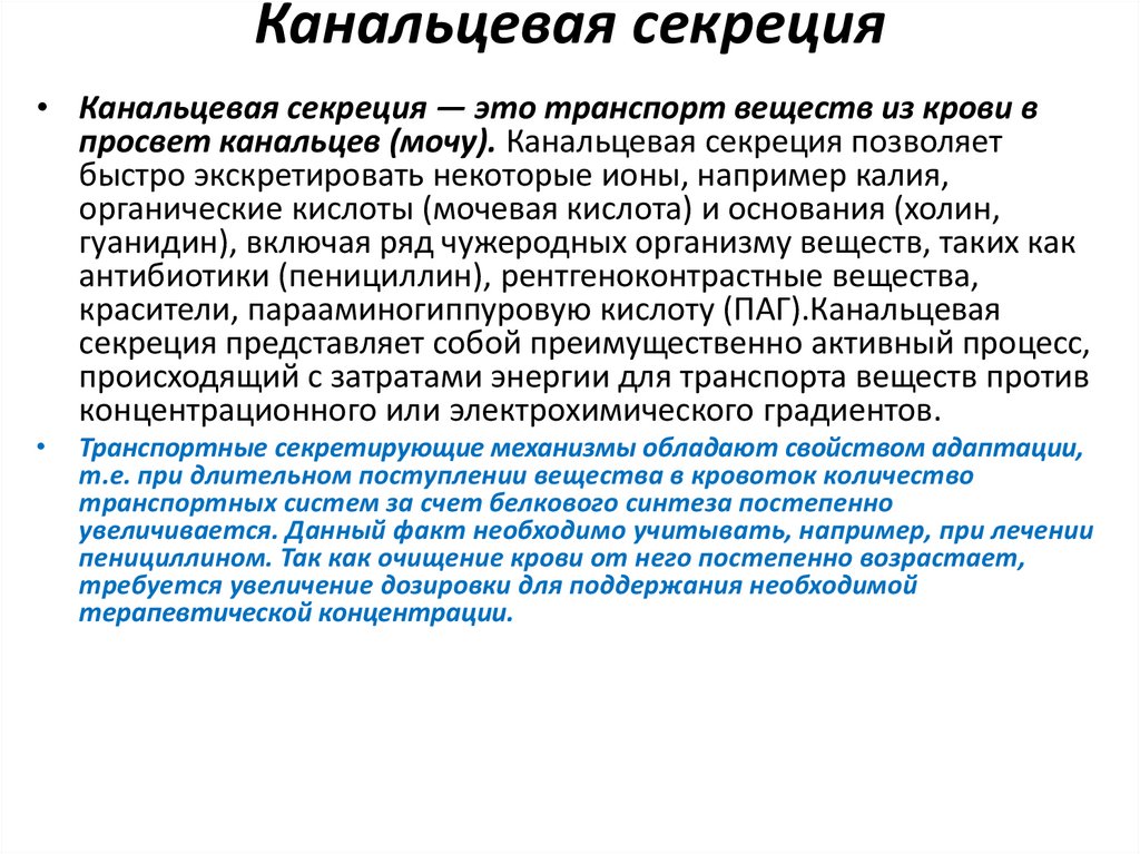 Процесс секреции происходит в. Механизм канальцевой секреции. Канальцевая секреция ее регуляция. Секреция почек физиология. Механизм канальцевой секреции физиология.